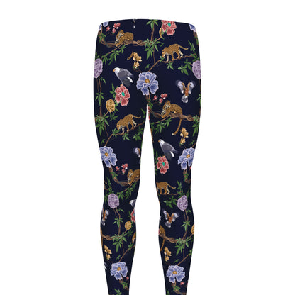 Eagle And Jaguar Pattern Print Men's leggings
