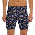 Eagle And Jaguar Pattern Print Men's Long Boxer Briefs