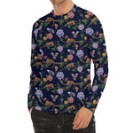 Eagle And Jaguar Pattern Print Men's Long Sleeve Rash Guard