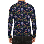 Eagle And Jaguar Pattern Print Men's Long Sleeve Rash Guard