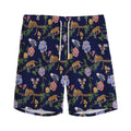 Eagle And Jaguar Pattern Print Men's Athletic Shorts
