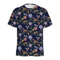 Eagle And Jaguar Pattern Print Men's Athletic T-Shirt