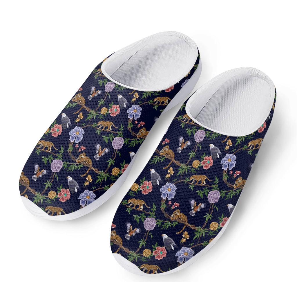 Eagle And Jaguar Pattern Print Mesh Casual Shoes