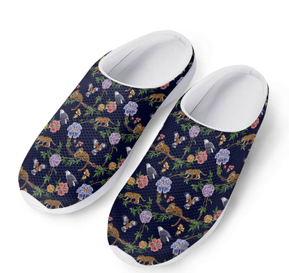 Eagle And Jaguar Pattern Print Mesh Casual Shoes