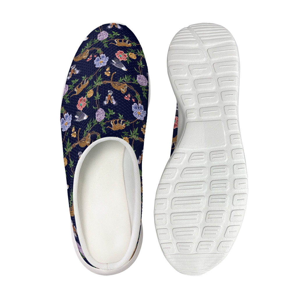 Eagle And Jaguar Pattern Print Mesh Casual Shoes