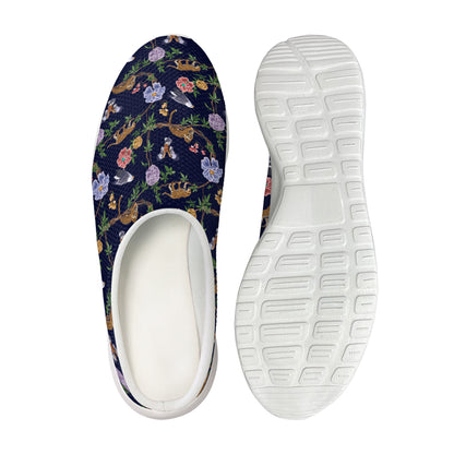Eagle And Jaguar Pattern Print Mesh Casual Shoes