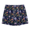 Eagle And Jaguar Pattern Print Mesh Shorts