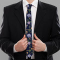 Eagle And Jaguar Pattern Print Necktie