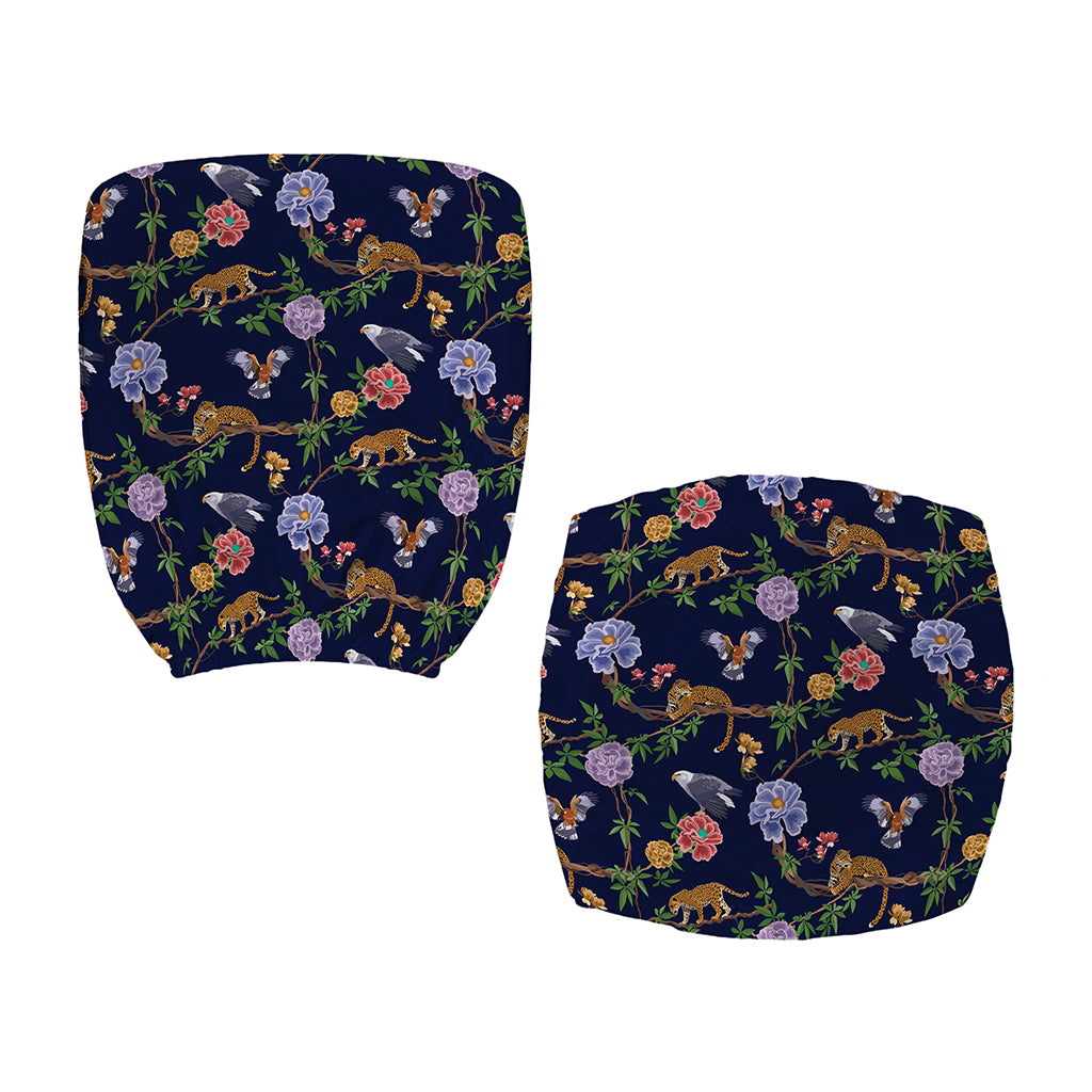 Eagle And Jaguar Pattern Print Office Chair Cover