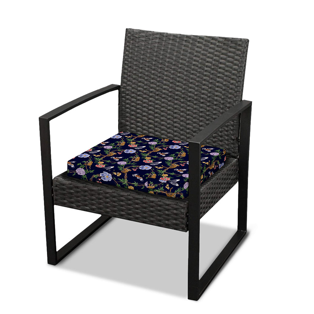 Eagle And Jaguar Pattern Print Outdoor Seat Cushion Cover