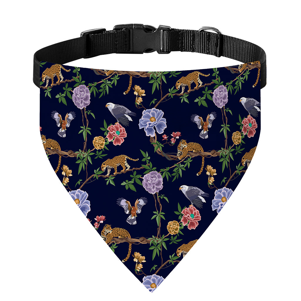 Eagle And Jaguar Pattern Print Over The Collar Dog Bandana