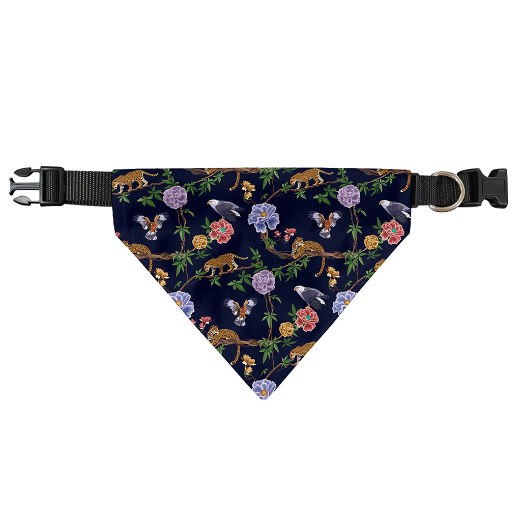 Eagle And Jaguar Pattern Print Over The Collar Dog Bandana