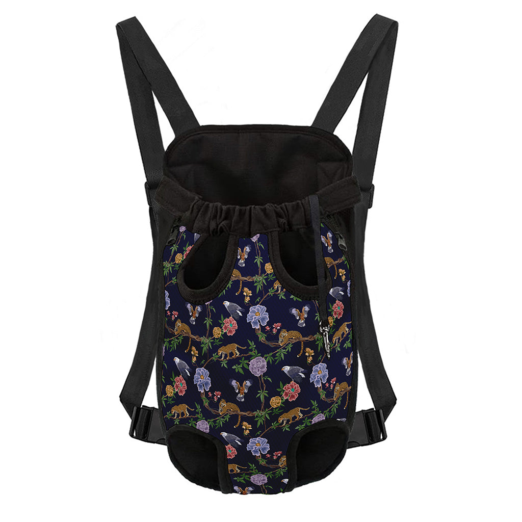 Eagle And Jaguar Pattern Print Pet Carrier Backpack