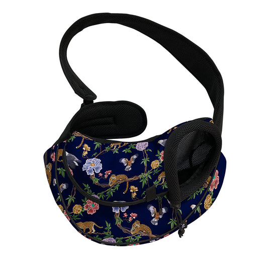 Eagle And Jaguar Pattern Print Pet Sling Carrier