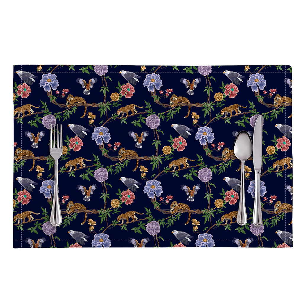 Eagle And Jaguar Pattern Print Placemat