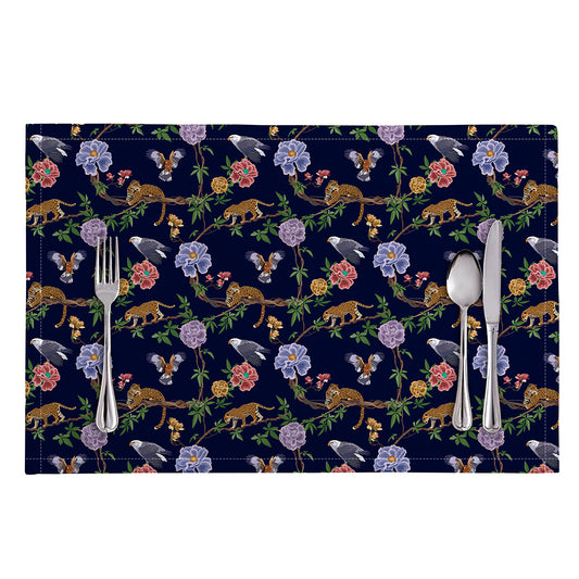 Eagle And Jaguar Pattern Print Placemat