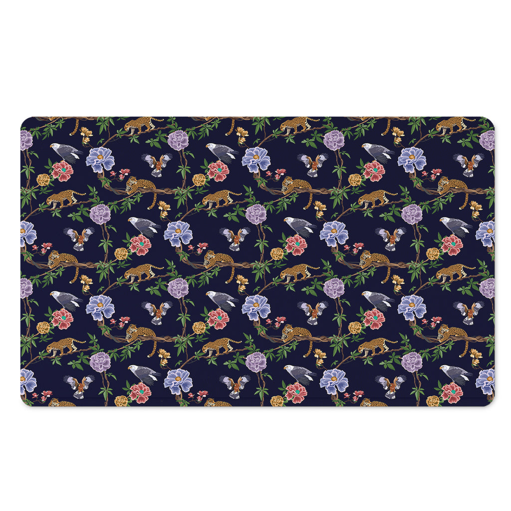 Eagle And Jaguar Pattern Print Polyester Doormat
