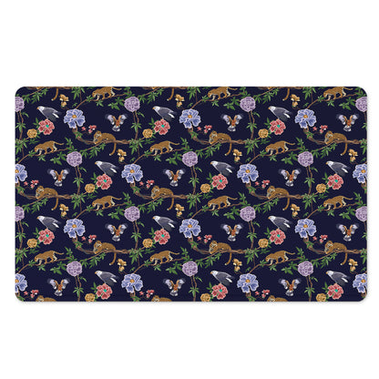 Eagle And Jaguar Pattern Print Polyester Doormat