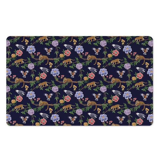 Eagle And Jaguar Pattern Print Polyester Doormat