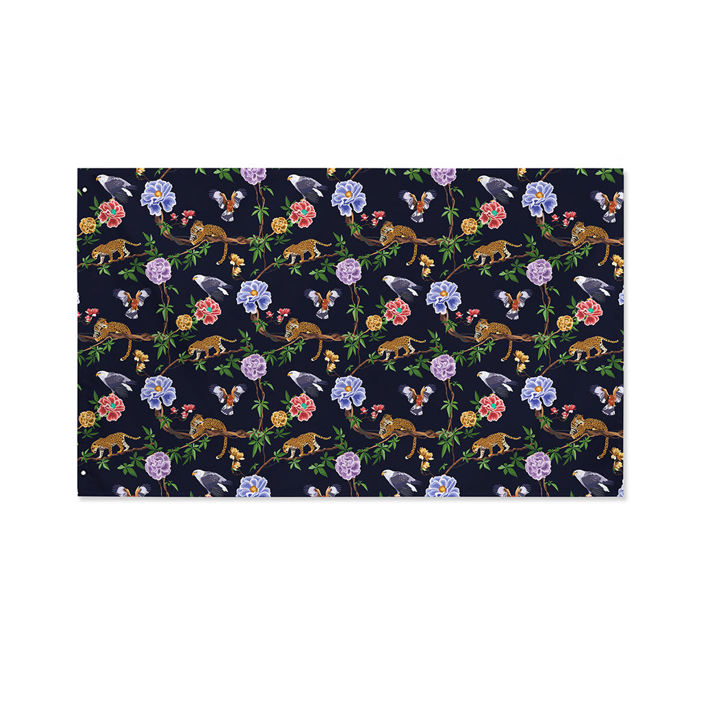 Eagle And Jaguar Pattern Print Polyester Flag