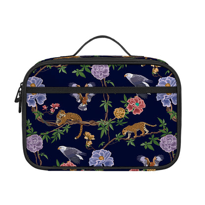 Eagle And Jaguar Pattern Print Portable Lunch Bag