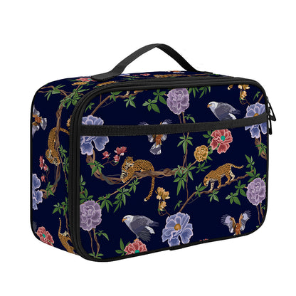 Eagle And Jaguar Pattern Print Portable Lunch Bag