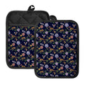 Eagle And Jaguar Pattern Print Pot Holders With Pocket