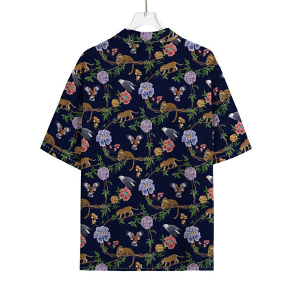 Eagle And Jaguar Pattern Print Rayon Hawaiian Shirt