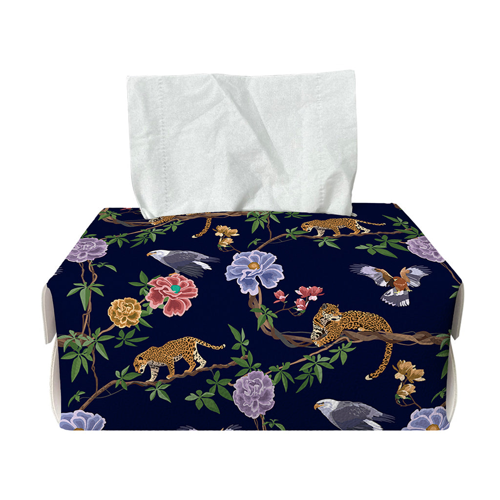 Eagle And Jaguar Pattern Print Rectangle Tissue Box Cover
