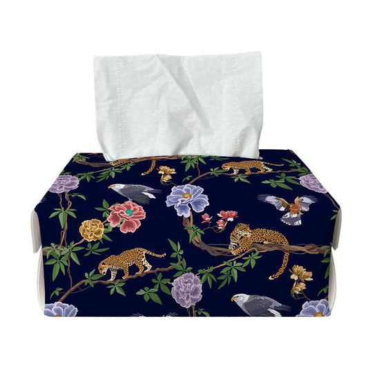 Eagle And Jaguar Pattern Print Rectangle Tissue Box Cover