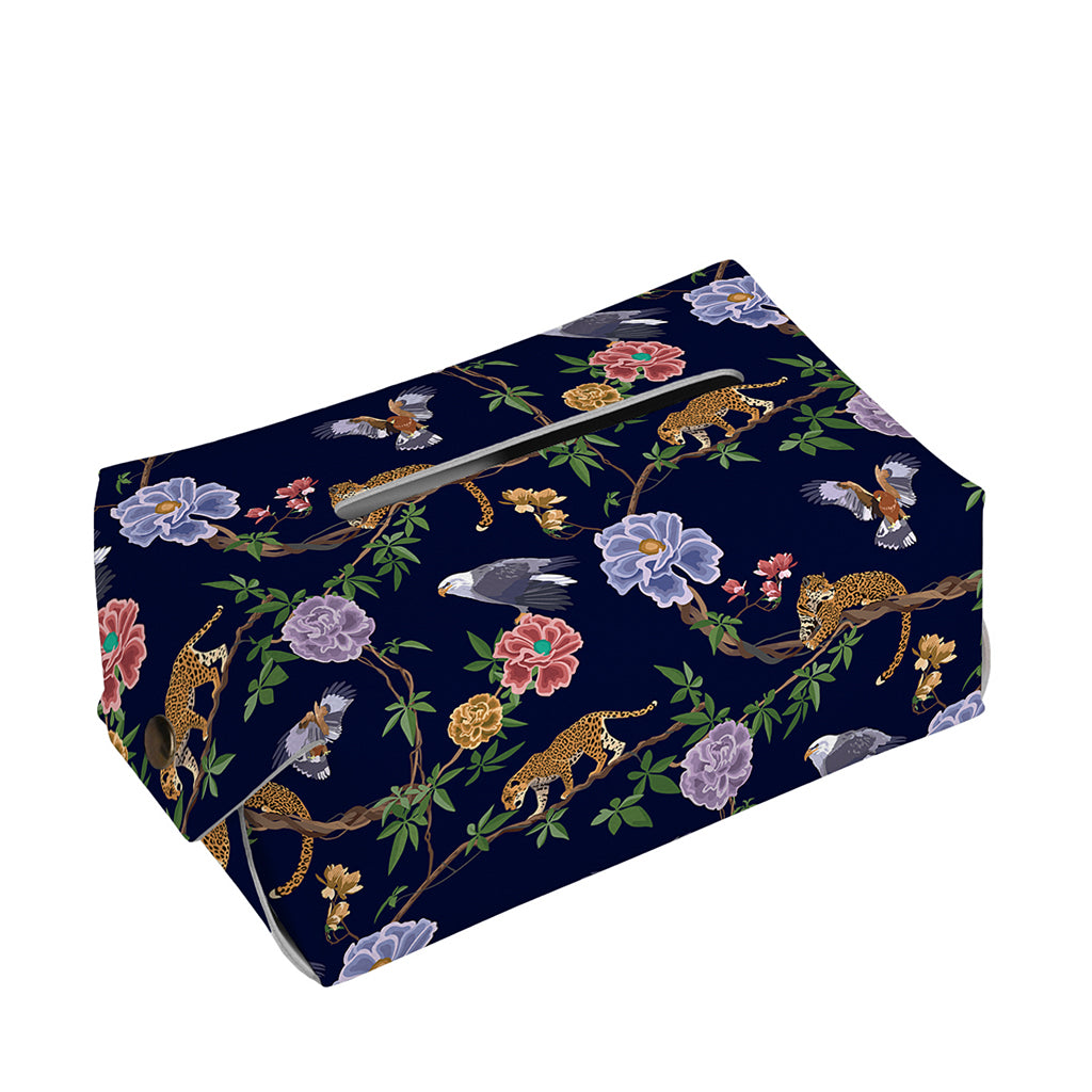 Eagle And Jaguar Pattern Print Rectangle Tissue Box Cover