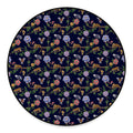 Eagle And Jaguar Pattern Print Round Floor Mat