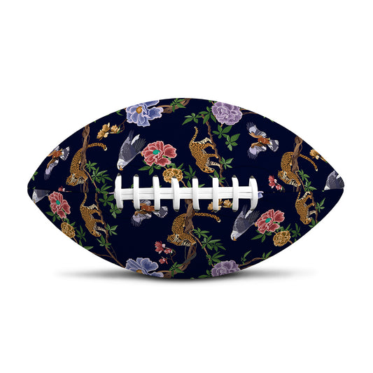 Eagle And Jaguar Pattern Print Rugby Ball