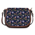 Eagle And Jaguar Pattern Print Saddle Bag