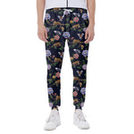 Eagle And Jaguar Pattern Print Scuba Joggers