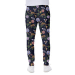 Eagle And Jaguar Pattern Print Scuba Joggers