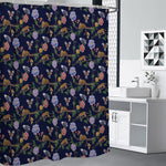 Eagle And Jaguar Pattern Print Shower Curtain