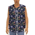 Eagle And Jaguar Pattern Print Sleeveless Baseball Jersey