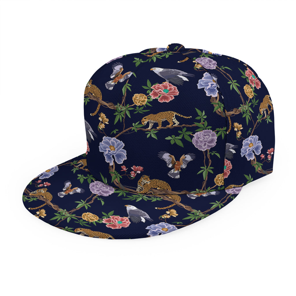 Eagle And Jaguar Pattern Print Snapback Cap