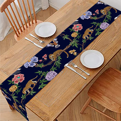 Eagle And Jaguar Pattern Print Table Runner