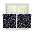 Eagle And Jaguar Pattern Print Tier Curtains