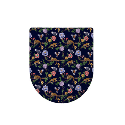 Eagle And Jaguar Pattern Print Toilet Lid Cover