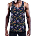 Eagle And Jaguar Pattern Print Men's Workout Tank Top
