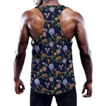 Eagle And Jaguar Pattern Print Training Tank Top