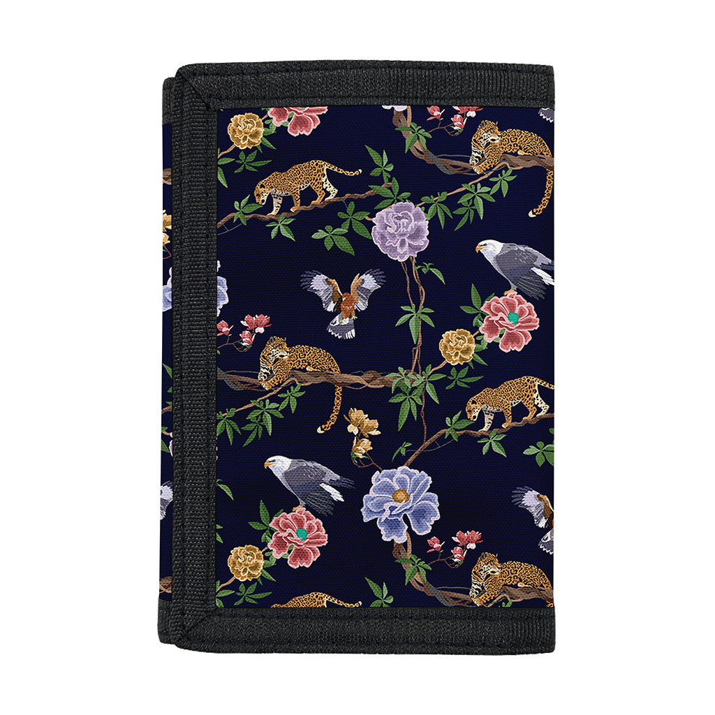 Eagle And Jaguar Pattern Print Trifold Wallet