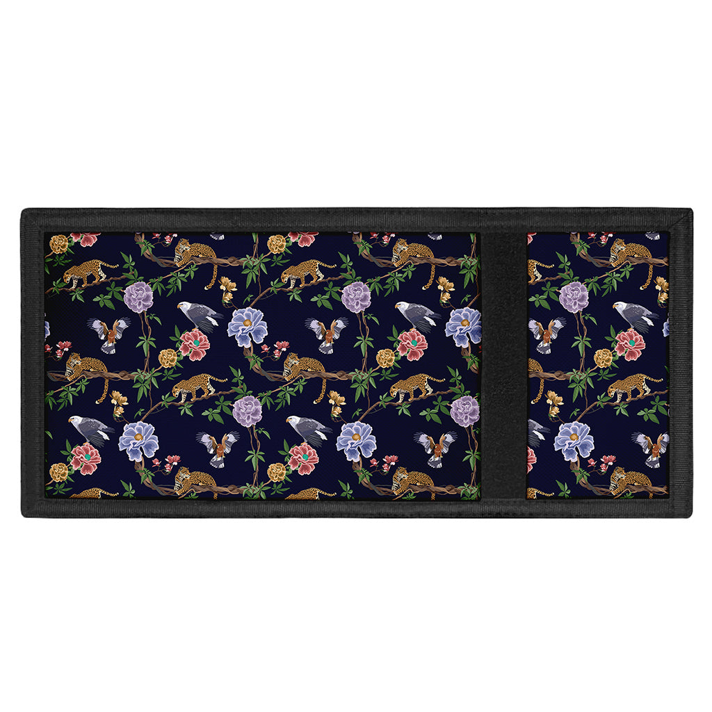Eagle And Jaguar Pattern Print Trifold Wallet