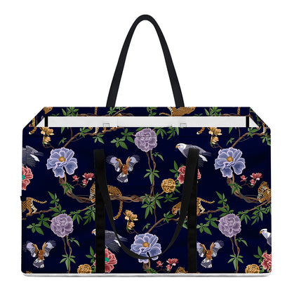 Eagle And Jaguar Pattern Print Utility Tote Bag
