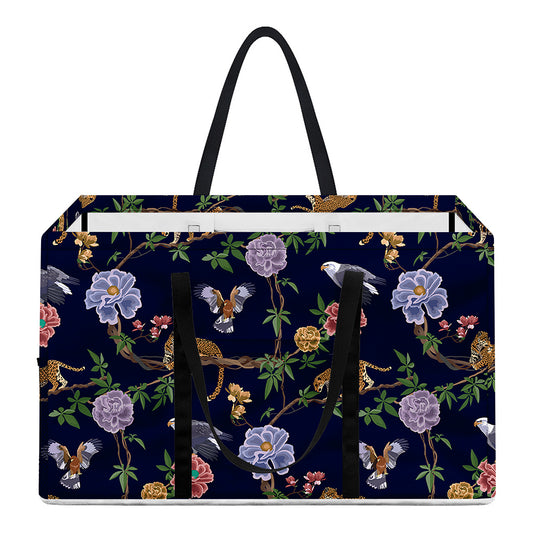 Eagle And Jaguar Pattern Print Utility Tote Bag