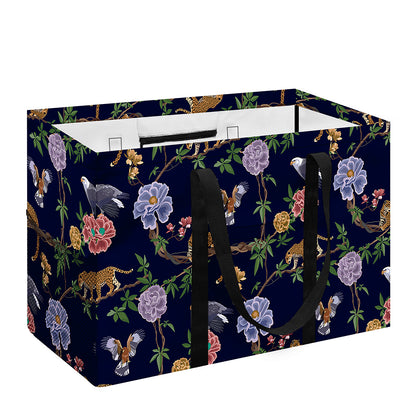 Eagle And Jaguar Pattern Print Utility Tote Bag