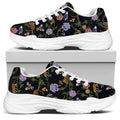 Eagle And Jaguar Pattern Print White Chunky Shoes